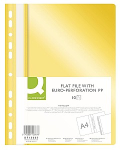 Dosar cu sina si perforatie Q-CONNECT KF15667 A4, galben