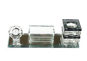 Set de masa 1731 sticla, transparent-negru