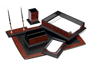 Set de masa FOROFIS 91040 WOOD 7 elemente, cafeniu, imitatie piele