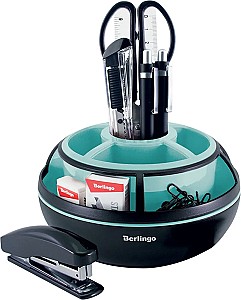 Set de masa rotativ Berlingo MOn09114, 9 elemente, negru-menta