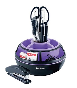 Set de masa rotativ Berlingo MOn09115, 9 elemente, negru-lavanda