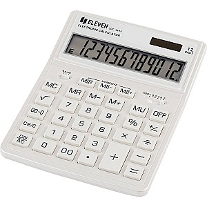 Calculator Eleven SDC444XWH, 12 digits, alb