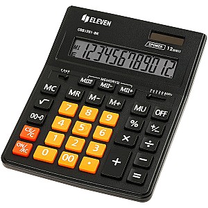 Calculator Eleven CDB1201BK-OR, 12 digits, cifre portocalii
