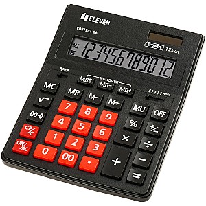 Calculator Eleven CDB1201BK-RD, 12 digits, cifre rosii