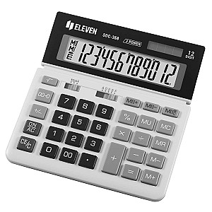 Calculator Eleven SDC368, 12 digits, alb-negru