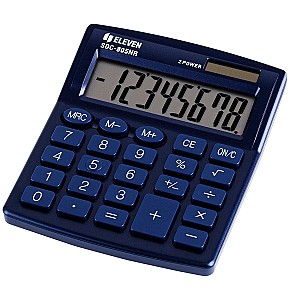 Calculator Eleven SDC805NRNV, 8 digits, albastru inchis