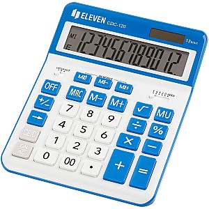 Calculator Eleven CDC120WH-NV, 12 digits, alb-albastru