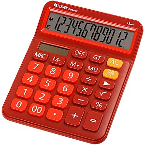 Calculator Eleven CDC110RD, 12 digits, rosu