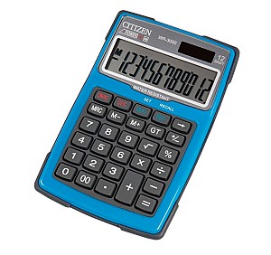 Calculator 12 digits CITIZEN WR-3000 NR-BL, negru-albastru, impermeabil