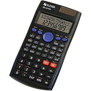 Calculator stiintific 10+2 digits Eleven SR270N, 2 linii, 240 functii, negru