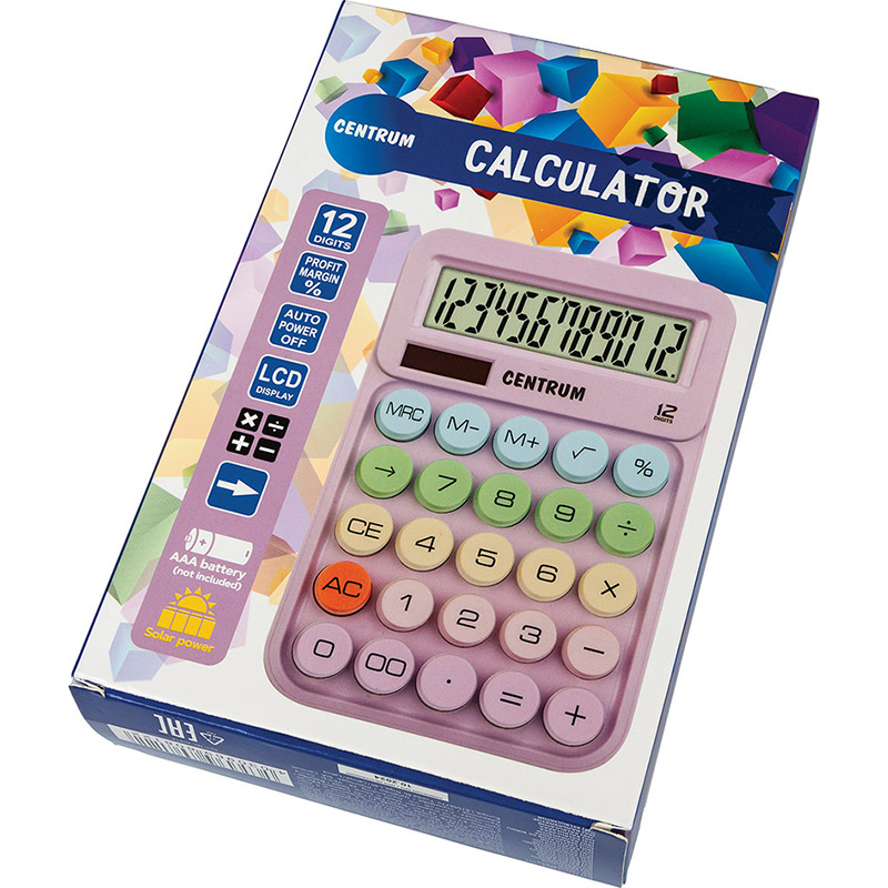 Calculator 12 cifre Centrum 80812, roz