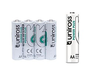 Set baterii Uniross AA LR6 Alkaline, 4 bucati