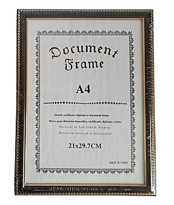 Rama foto A4 1107 cafeniu inchis, cu margine aurita