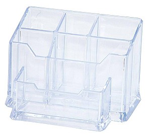 Suport pentru rechizite OFFICE PRODUCTS 7476001-99, 5 sectii, plastic, transparent