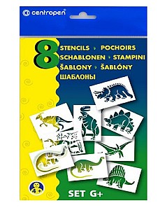 Sablon pentru carioci de suflat Centropen Dinozauri