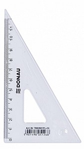 Угольник DONAU 7062001PL, 12см, 60 прозрачный
