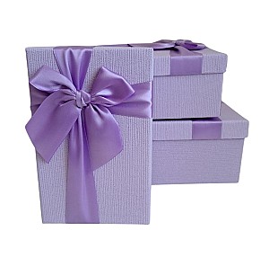 Set cutie pentru cadou HH03442, 3 bucati, violet