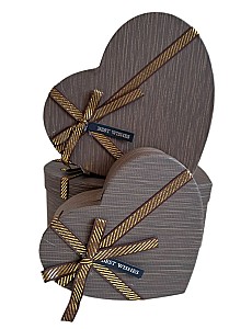 Set cutie pentruu cadou HH03454, 3 bucati, cafeniu