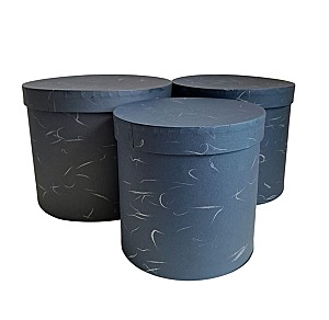 Set cutie pentru cadou HH03460, 3 bucati, albastru inchis