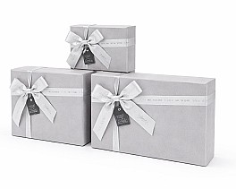 Набор коробок подарочных (3шт) HH04238 серый