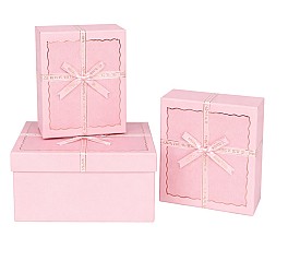 Набор коробок подарочных (3шт) HH04246 розовый
