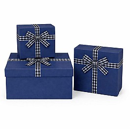 Набор коробок подарочных (3шт) HH04248 темно-синий