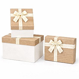 Набор коробок подарочных (3шт) HH04255 коричневый