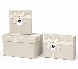 Набор коробок подарочных (3шт) HH04258 серый
