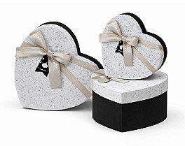 Набор коробок подарочных (3шт) HH04259 черно-белый