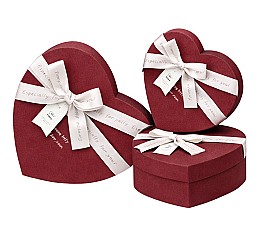 Набор коробок подарочных (3шт) HH04267 бордовый