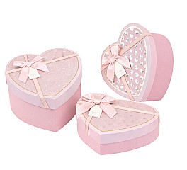 Набор коробок подарочных (3шт) HH04269 розовый