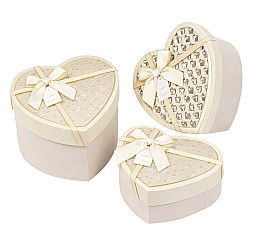 Набор коробок подарочных (3шт) HH04270 бежовый