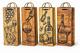 Пакет подарочный бутылочный 12x36x9см HH04227