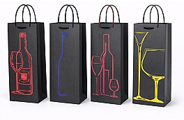 Пакет подарочный бутылочный 12x36x9см HH04228