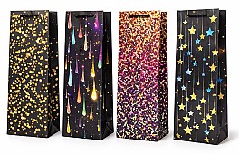 Пакет подарочный бутылочный 12x36x9см HH04230