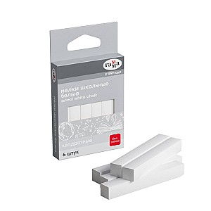 Creta pentru tabla Gamma, alba, patrata, 6 bucati