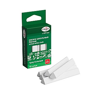 Creta pentru tabla Gamma, alba, triunghiular 10 bucati 909191