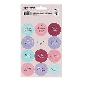 Autocolante Meshu 328500 Congrats 12x21cm, 12buc