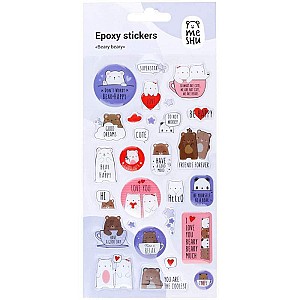 Autocolante Meshu 332409 Beary Beary PVC 10x22cm, 28buc