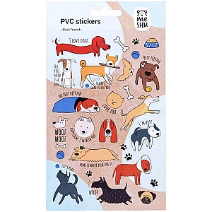 Autocolante Meshu 325528 Best Friend PVC 10x24cm, 24buc