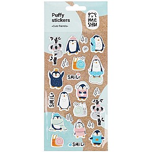 Autocolante Meshu 325533 Cute Friends PVC 10x24cm, 22buc