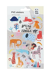 Autocolante Meshu 42744 Spring in jungle PVC 10x21cm, 31buc