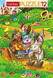 Пазл в рамке  12 эл. Hatber Бременские музыканты