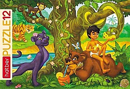 Пазл в рамке  12 эл. Hatber Маугли