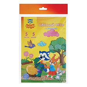 Set fetru color Multi-Pulti 5 foi 5 culori 18065 cu desen