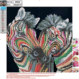 Mozaic cu diamante Centrum 89626 Zebra 5D 30x30cm