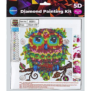 Мозаика алмазная Centrum 80862 Сова 5D 20x20cm