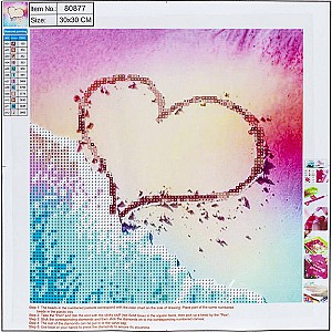 Мозаика алмазная Centrum 80877 Сердце 5D 30x30cm