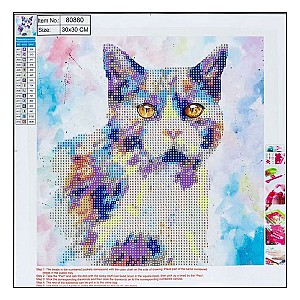 Mozaic cu diamante Centrum 80880 Pisica 5D 30x30cm