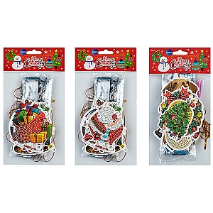 Mozaic cu diamante Centrum 80956 Jucarii de Anul Nou 50x20cm